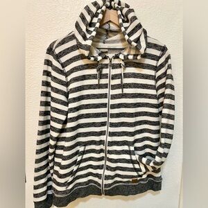 ROXY Zip Striped Hoodie